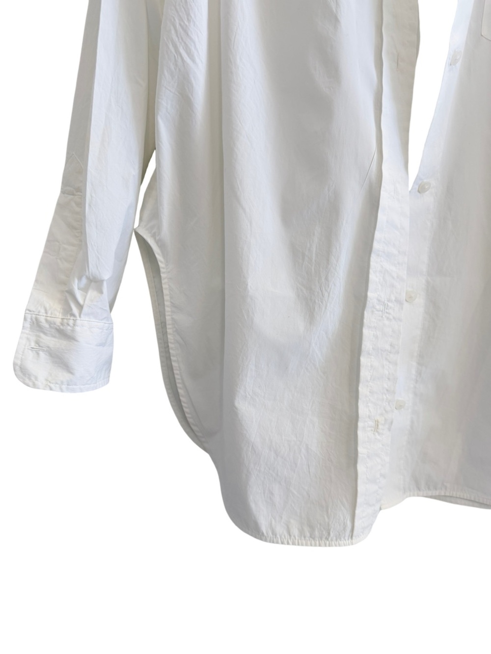 ATHLETA Performance Poplin Oversized Button Down Shirt White Size Medium - Picture 5 of 9